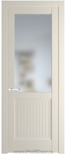 Дверь Profil Doors 3.2.2PM цвет Кремовая Магнолия (RAL 120-04) стекло Матовое