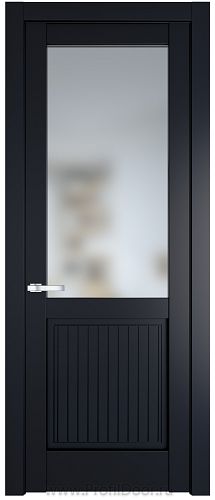 Дверь Profil Doors 3.2.2PM цвет Нэви Блу (RAL 7016) стекло Матовое