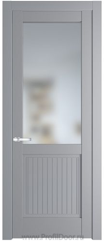 Дверь Profil Doors 3.2.2PM цвет Смоки (RAL 870-02) стекло Матовое