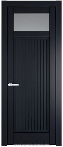 Дверь Profil Doors 3.3.2PM цвет Нэви Блу (RAL 7016) стекло Прозрачное