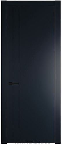 Дверь Profil Doors 12PW цвет Нэви Блу (RAL 7016) молдинг Черный матовый