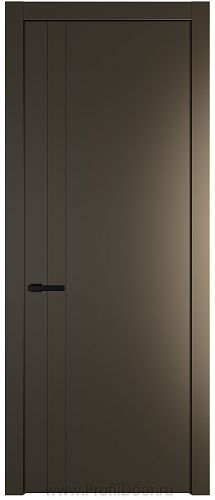 Дверь Profil Doors 12PW цвет Перламутр бронза молдинг Черный матовый
