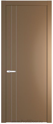 Дверь Profil Doors 12PW цвет Перламутр золото молдинг Серебро