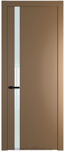 Дверь Profil Doors 18PW цвет Блэк стекло Lacobel Белый лак молдинг Черный матовый