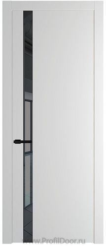 Дверь Profil Doors 18PW цвет Крем Вайт (RAL 120-02) стекло Зеркало Grey молдинг Черный матовый