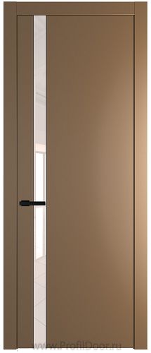 Дверь Profil Doors 18PW цвет Перламутр золото стекло Lacobel Перламутровый лак молдинг Черный матовый