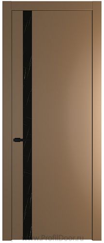 Дверь Profil Doors 18PW цвет Перламутр золото стекло Неро мрамор молдинг Черный матовый