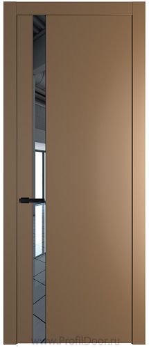 Дверь Profil Doors 18PW цвет Перламутр золото стекло Зеркало молдинг Черный матовый