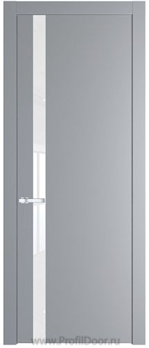 Дверь Profil Doors 18PW цвет Смоки (RAL 870-02) стекло Lacobel лак Классик молдинг Черный матовый