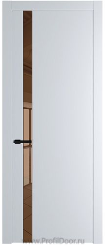 Дверь Profil Doors 18PW цвет Вайт (RAL 110 96 02) стекло Зеркало Bronza молдинг Черный матовый