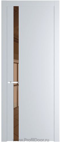 Дверь Profil Doors 18PW цвет Вайт (RAL 110 96 02) стекло Зеркало Bronza молдинг Серебро