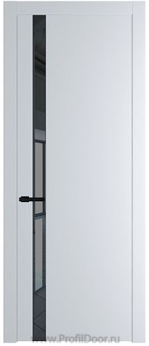 Дверь Profil Doors 18PW цвет Вайт (RAL 110 96 02) стекло Зеркало Grey молдинг Черный матовый