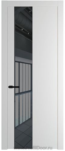 Дверь Profil Doors 19PW цвет Крем Вайт (RAL 120-02) стекло Зеркало Grey молдинг Черный матовый