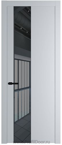 Дверь Profil Doors 19PW цвет Лайт Грей (RAL 870-01) стекло Зеркало Grey молдинг Черный матовый