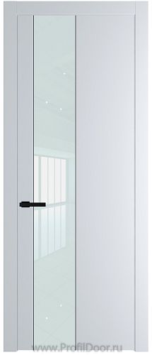 Дверь Profil Doors 19PW цвет Вайт (RAL 110 96 02) стекло Lacobel Белый лак молдинг Черный матовый