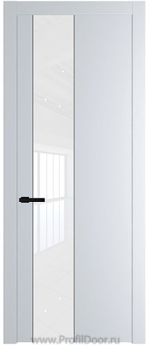 Дверь Profil Doors 19PW цвет Вайт (RAL 110 96 02) стекло Lacobel лак Классик молдинг Черный матовый