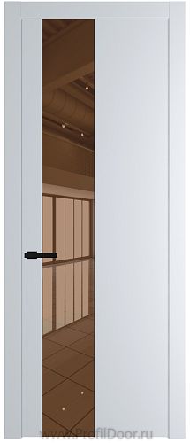 Дверь Profil Doors 19PW цвет Вайт (RAL 110 96 02) стекло Зеркало Bronza молдинг Черный матовый