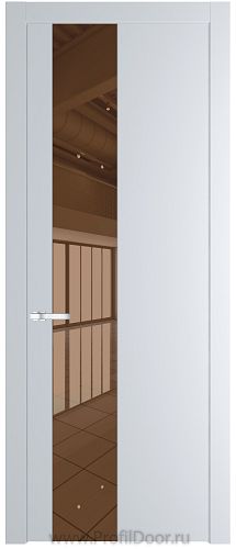 Дверь Profil Doors 19PW цвет Вайт (RAL 110 96 02) стекло Зеркало Bronza молдинг Серебро