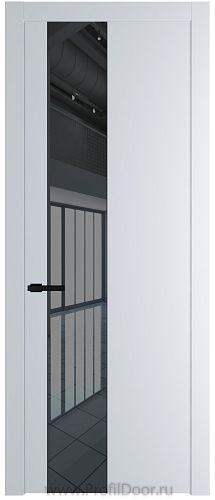 Дверь Profil Doors 19PW цвет Вайт (RAL 110 96 02) стекло Зеркало Grey молдинг Черный матовый