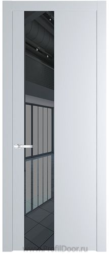 Дверь Profil Doors 19PW цвет Вайт (RAL 110 96 02) стекло Зеркало Grey молдинг Серебро