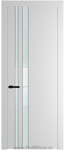 Дверь Profil Doors 20PW цвет Крем Вайт (RAL 120-02) стекло Lacobel Белый лак молдинг Черный матовый