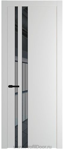 Дверь Profil Doors 20PW цвет Крем Вайт (RAL 120-02) стекло Зеркало Grey молдинг Черный матовый