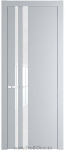 Дверь Profil Doors 20PW цвет Лайт Грей (RAL 870-01) стекло Lacobel лак Классик молдинг Серебро