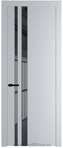 Дверь Profil Doors 20PW цвет Лайт Грей (RAL 870-01) стекло Зеркало Grey молдинг Черный матовый