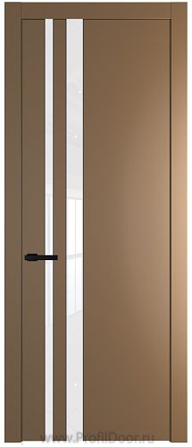 Дверь Profil Doors 20PW цвет Перламутр золото стекло Lacobel лак Классик молдинг Черный матовый