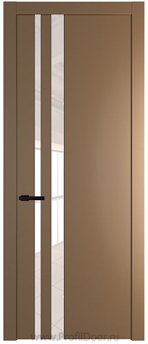 Дверь Profil Doors 20PW цвет Перламутр золото стекло Lacobel Перламутровый лак молдинг Черный матовый