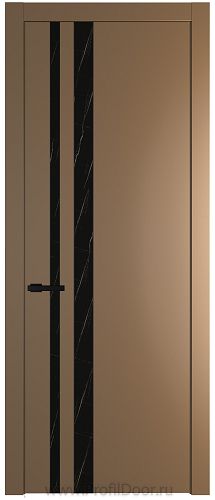 Дверь Profil Doors 20PW цвет Перламутр золото стекло Неро мрамор молдинг Черный матовый