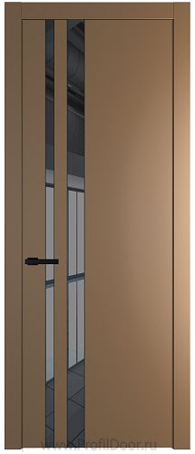 Дверь Profil Doors 20PW цвет Перламутр золото стекло Зеркало Grey молдинг Черный матовый