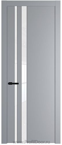 Дверь Profil Doors 20PW цвет Смоки (RAL 870-02) стекло Lacobel лак Классик молдинг Черный матовый