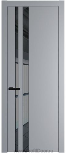 Дверь Profil Doors 20PW цвет Смоки (RAL 870-02) стекло Зеркало Grey молдинг Черный матовый