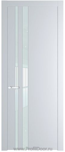 Дверь Profil Doors 20PW цвет Вайт (RAL 110 96 02) стекло Lacobel Белый лак молдинг Серебро