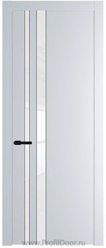 Дверь Profil Doors 20PW цвет Вайт (RAL 110 96 02) стекло Lacobel лак Классик молдинг Черный матовый