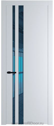 Дверь Profil Doors 20PW цвет Вайт (RAL 110 96 02) стекло Зеркало Blue молдинг Черный матовый