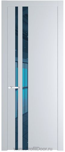 Дверь Profil Doors 20PW цвет Вайт (RAL 110 96 02) стекло Зеркало Blue молдинг Серебро