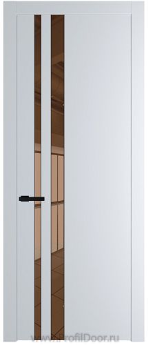 Дверь Profil Doors 20PW цвет Вайт (RAL 110 96 02) стекло Зеркало Bronza молдинг Черный матовый