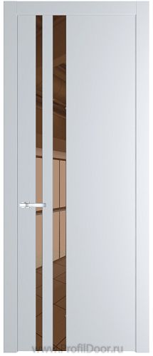 Дверь Profil Doors 20PW цвет Вайт (RAL 110 96 02) стекло Зеркало Bronza молдинг Серебро