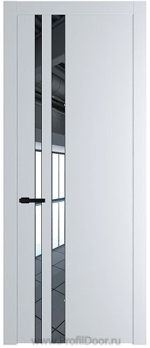 Дверь Profil Doors 20PW цвет Вайт (RAL 110 96 02) стекло Зеркало молдинг Черный матовый