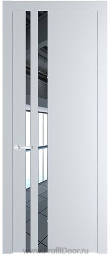 Дверь Profil Doors 20PW цвет Вайт (RAL 110 96 02) стекло Зеркало молдинг Серебро