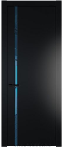 Дверь Profil Doors 21PW цвет Блэк стекло Зеркало Blue молдинг Черный матовый