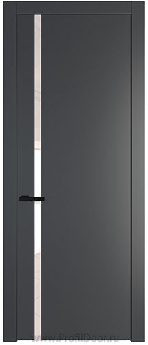 Дверь Profil Doors 21PW цвет Графит (Pantone 425С) стекло Lacobel Перламутровый лак молдинг Черный матовый