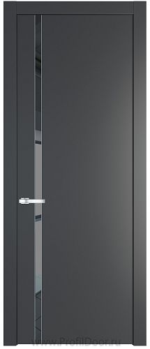 Дверь Profil Doors 21PW цвет Графит (Pantone 425С) стекло Зеркало Grey молдинг Серебро