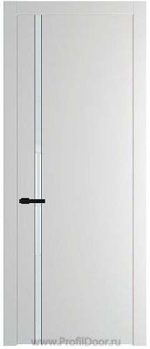 Дверь Profil Doors 21PW цвет Крем Вайт (RAL 120-02) стекло Lacobel Белый лак молдинг Черный матовый