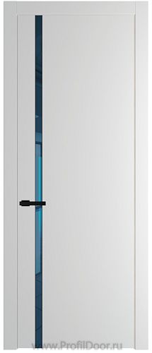 Дверь Profil Doors 21PW цвет Крем Вайт (RAL 120-02) стекло Зеркало Blue молдинг Черный матовый