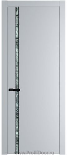 Дверь Profil Doors 21PW цвет Лайт Грей (RAL 870-01) стекло Атриум серебро молдинг Черный матовый