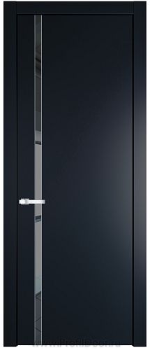 Дверь Profil Doors 21PW цвет Нэви Блу (RAL 7016) стекло Зеркало Grey молдинг Серебро