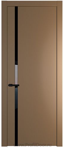 Дверь Profil Doors 21PW цвет Перламутр золото стекло Lacobel Черный лак молдинг Черный матовый